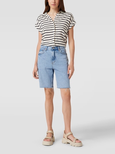 Jake*s Casual Hemdbluse mit Streifenmuster Marineblau 1