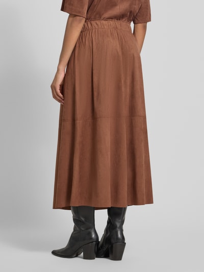 Christian Berg Woman Spódnica midi z elastycznym pasem Ciemnobrązowy 5
