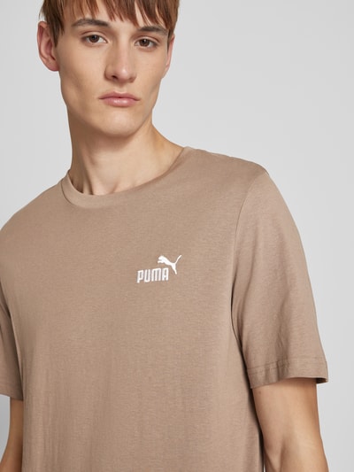 PUMA PERFORMANCE T-Shirt mit Label-Print Taupe 3