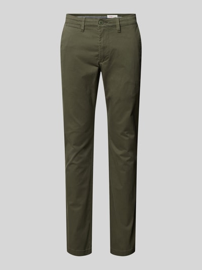 s.Oliver RED LABEL Slim fit chino met achterzakken, model 'AUSTIN' Olijfgroen - 2