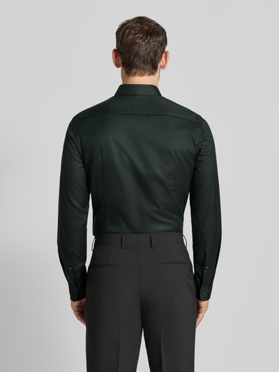 Jake*s Slim Fit Businesshemd aus Baumwolle mit Haifischkragen Dunkelgruen 5