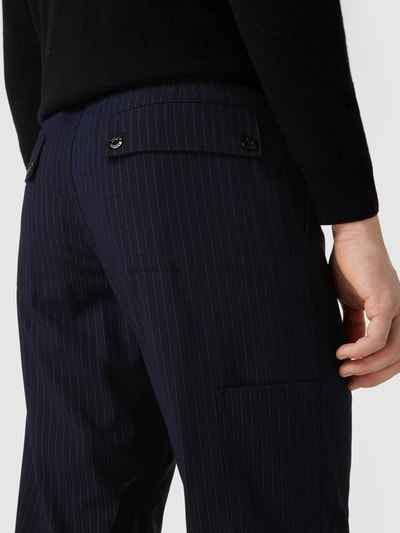 Tommy Hilfiger Tailored Spodnie do garnituru o kroju slim fit z dodatkiem wiskozy Niebieski 3