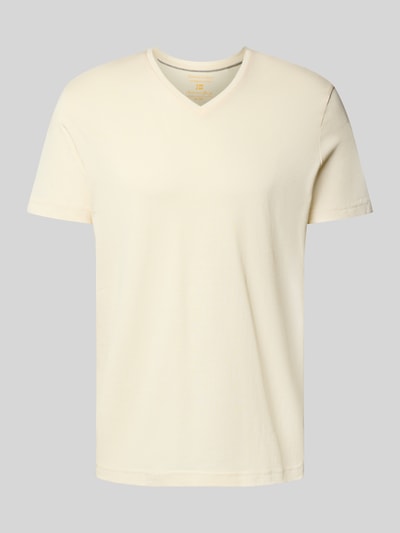 Christian Berg Men T-Shirt mit V-Ausschnitt Metallic Beige 2