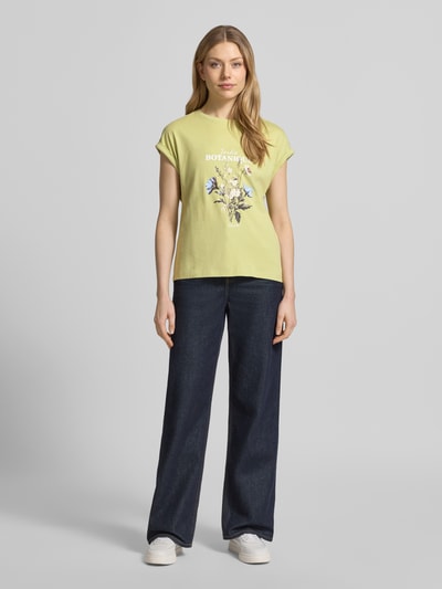 s.Oliver RED LABEL T-shirt o kroju relaxed fit z czystej bawełny Jasnozielony 1
