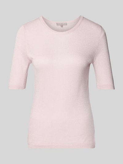 Christian Berg Woman Selection T-Shirt aus Viskose-Mix in Feinstrick-Optik Hellrosa 2