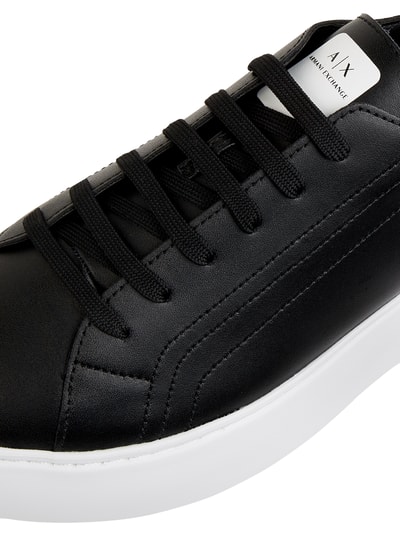 ARMANI EXCHANGE Sneakerwedges van leer  Zwart - 2