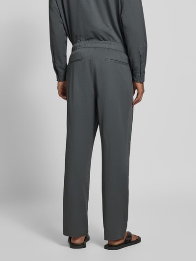 JAKE*S STUDIO MEN Stoffhose mit elastischem Bund Rauchblau 5