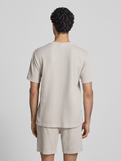 Champion T-Shirt mit Strukturmuster und Label-Stitchings Beige 5