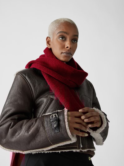 Le Bonnet Schal aus Lammwolle Bordeaux Rot 1