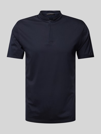 Drykorn Poloshirt in unifarbenem Design Modell 'Louis' Marine 2