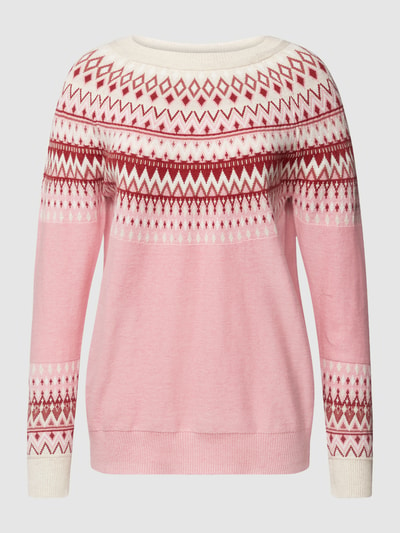 Esprit Strickpullover mit Allover-Muster Rosa 2