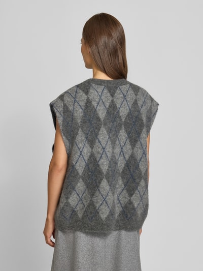 Gestuz Pullunder mit V-Ausschnitt Anthrazit 5