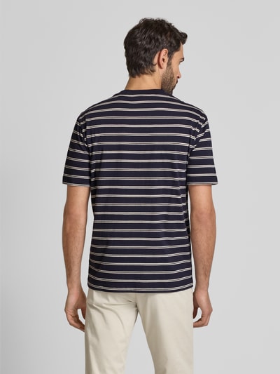 Gant T-Shirt mit Label-Stitching Marine 5