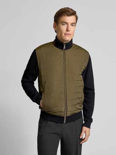 bugatti Gewatteerd jack met ritszakken Olijfgroen - 4