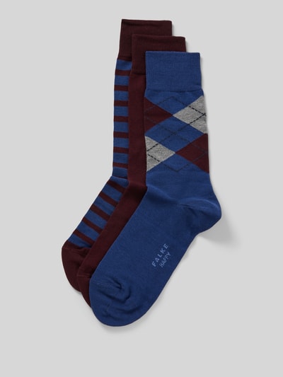 Falke Socken mit Rippenbündchen im 3er-Pack Modell 'Happy Box' Marine 1