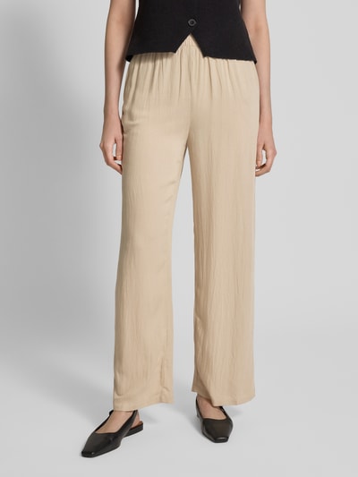 Vila Straight Leg Stoffhose aus Viskose-Leinen-Mix Modell 'PRICIL' Sand 4