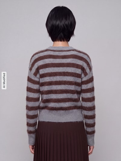 Jake*s Casual Regular Fit Strickjacke aus reinem Kaschmir Silber Melange 5