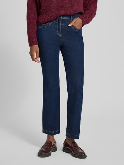 Raphaela By Brax Jeansy z poszerzaną nogawką i wpuszczanymi kieszeniami model ‘Laura’ Ciemnoniebieski 4