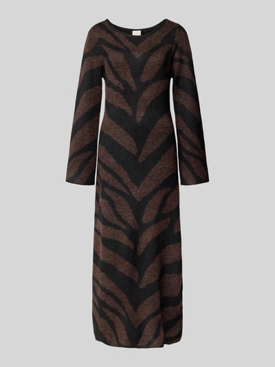 ICHI Midikleid in Strick-Optik Modell 'Dasila' Black 2