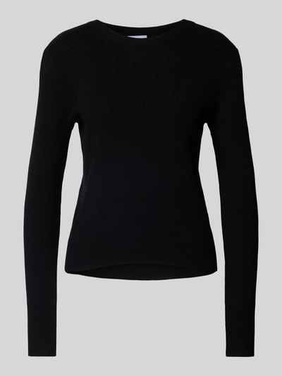 Vila Longsleeve in melierter Optik Modell 'VICOMFY' Black 2