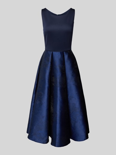 Swing Cocktailjurk met ronde hals Marineblauw - 2