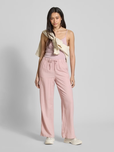 Only Weite Hose aus Viskose-Leinen-Mix Modell 'CARO' Rosa 1