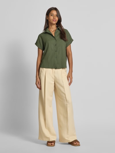 ZABAIONE Overhemdblouse met knoopsluiting Kaki - 1