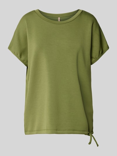 Soyaconcept Bluza z prążkowanym, okrągłym dekoltem model ‘BANU’ Zielony 2