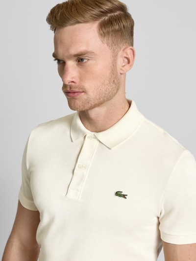 Lacoste Slim Fit Poloshirt mit Label-Patch Modell 'PIQUE' Offwhite 3