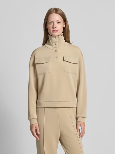 Scotch & Soda Sweatshirt mit Stehkragen Sand 4