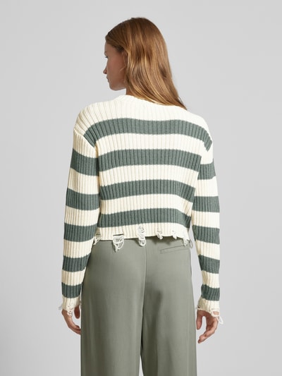 Vero Moda Langarmpullover mit Rundhalsausschnitt Modell 'MERCER' Schilf 5