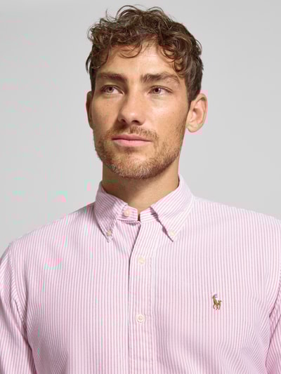 Polo Ralph Lauren Custom Fit Freizeithemd mit Button-Down-Kragen Lila Melange 3