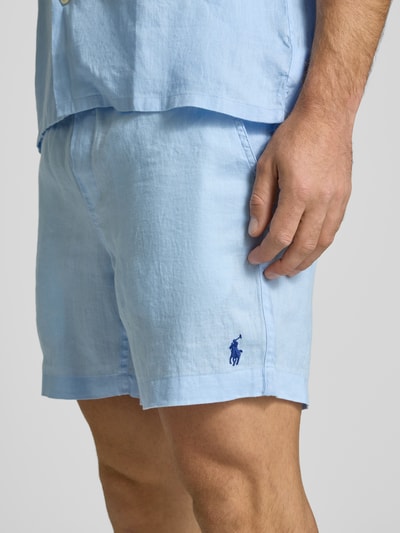 Polo Ralph Lauren Classic Fit Shorts mit Logo-Stitching Hellblau 3