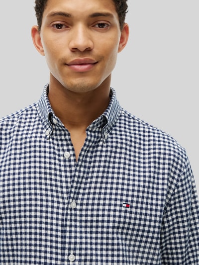 Tommy Hilfiger Regular Fit Freizeithemd aus reiner Baumwolle Marine 3