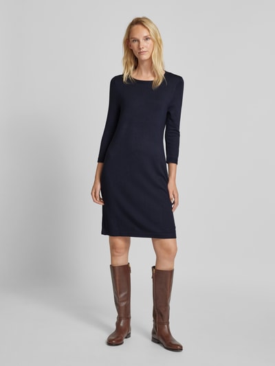 comma Knielanges Kleid mit 3/4-Arm Marine 4