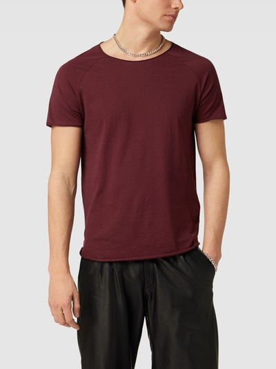 REVIEW T-Shirt mit Rundhalsausschnitt Bordeaux Rot 4