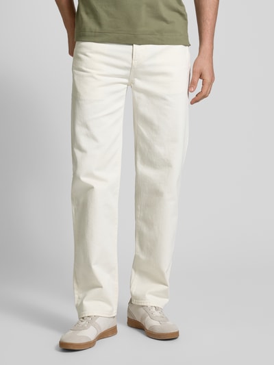 Lacoste Straight Leg Jeans im 5-Pocket-Design Offwhite 4