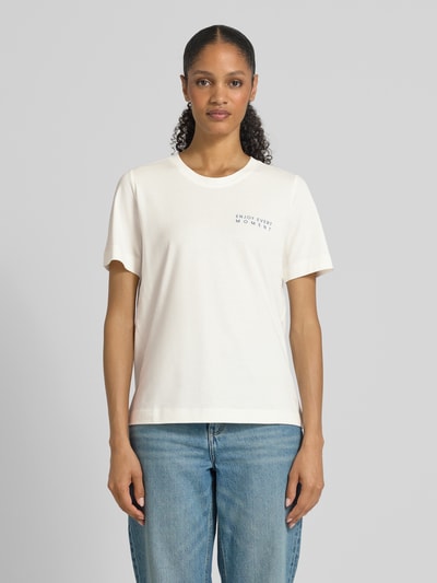 s.Oliver RED LABEL T-shirt o kroju relaxed fit z czystej bawełny Biały 4