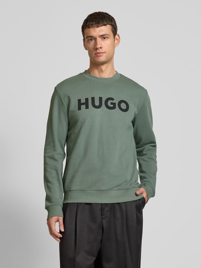 HUGO Sweatshirt mit Label-Print Mint 4