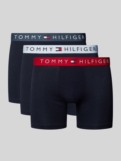 Tommy Hilfiger Boxershort met elastische band met logo in een set van 3 stuks Donkerblauw - 1