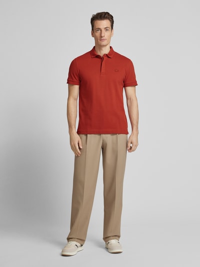 Lacoste Regular Fit Poloshirt mit Label-Detail Dunkelrot 1