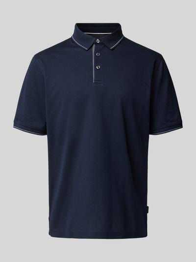 bugatti Poloshirt met labeldetail Marineblauw - 2