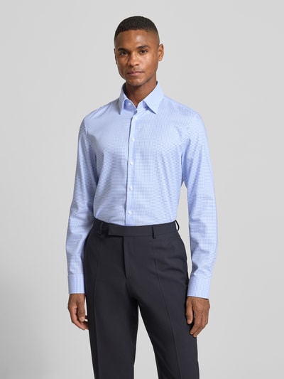 SEIDENSTICKER Slim fit zakelijk overhemd van katoen met button-downkraag Bleu - 4