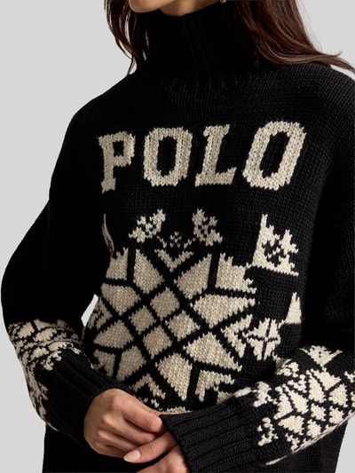 Polo Ralph Lauren Relaxed Fit Rollkragenpullover aus reiner Wolle Black 4
