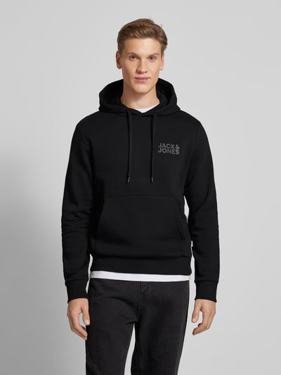 Jack & Jones Hoodie mit Label-Print Modell 'ECORP' Black 4