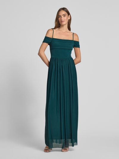 GUIDO MARIA KRETSCHMER WOMAN Abendkleid mit Spaghettiträgern Modell 'Elia' Dunkelgruen 4
