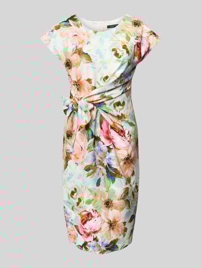 Swing Knielanges Cocktailkleid mit Knotendetail Hellgruen 2