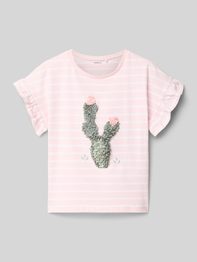 Name It T-Shirt mit Rundhalsausschnitt Modell 'JADEY' Rosa 1