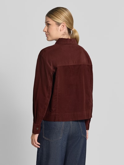 OPUS Regular Fit Langarmbluse aus reiner Baumwolle Modell 'Fronna' Bordeaux 5