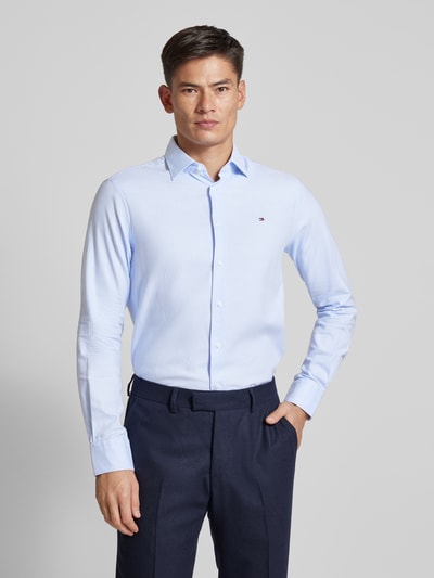 Tommy Hilfiger Regular Fit Business-Hemd mit Knopfleiste Bleu 4